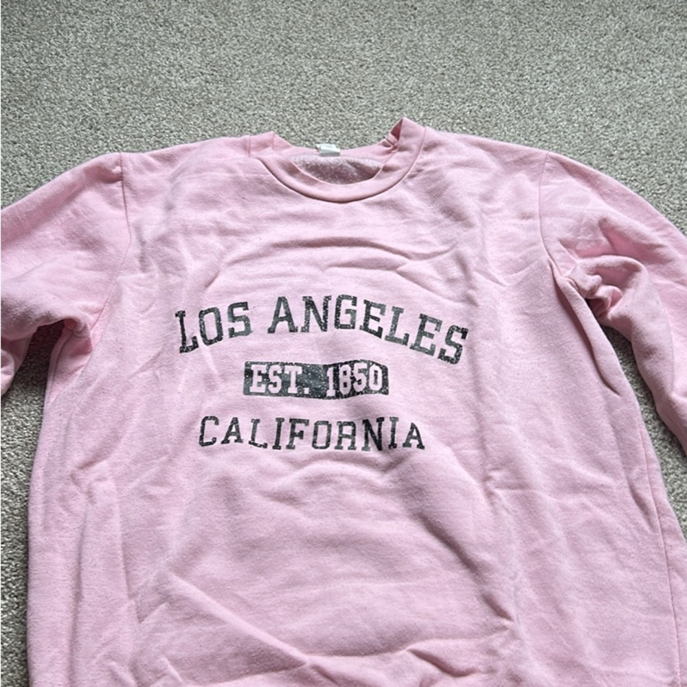 Pink Los Angeles California Kids Sweatshirt